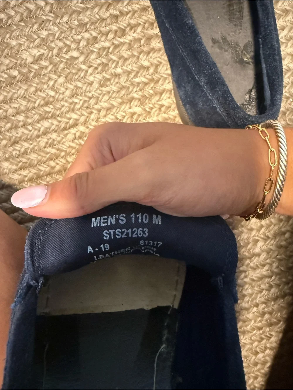 Sperry Navy Suede Penny Loafers
